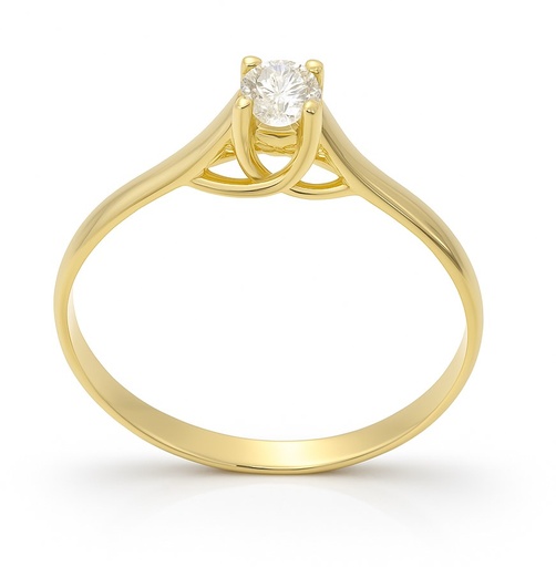[B4021/17A] 3.5MM DIAMOND SOLITAIRE RING.QUALITY VS.COLOR H