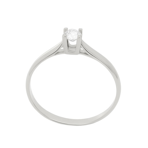 [B4213/11B] 3MM DIAMOND WHITE GOLD SOLITAIRE RING.QUALITY VS.COLOR H.0.11 CT