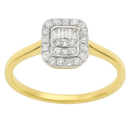 [B4207S/0.16] DIAMOND RING.QUALITY SI.COLOR H.0.16 CT TW