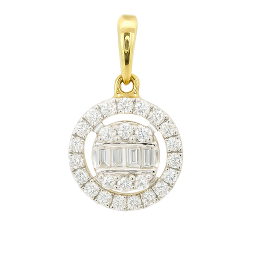 [B4218C/0.16] COLGANTE BRILLANTES DI 26 SC SI H 0.1 DI 2 RD SI H 0.02 4 GB 0.04 CT.0.16 CT TW