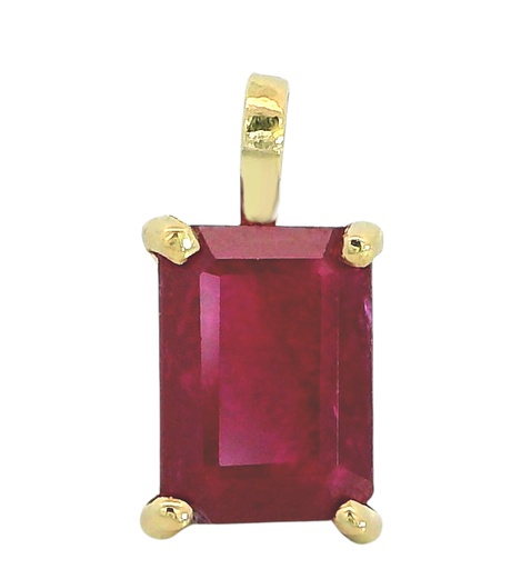 [3974/CR] COLGANTE RUBI NATURAL 7x5MM.