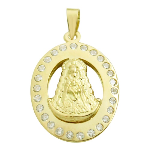 [5845] 20x10MM OVAL VIRGIN OF ROCIO MEDAL.