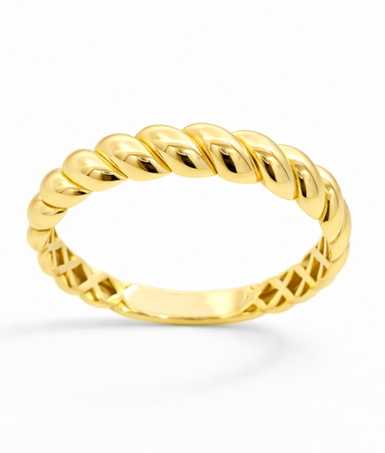 [9K0026] 9 KARAT GOLD BRAIDS RING