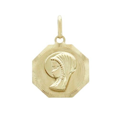 [5728] 15MM OCTAGON VIRGIN MEDAL