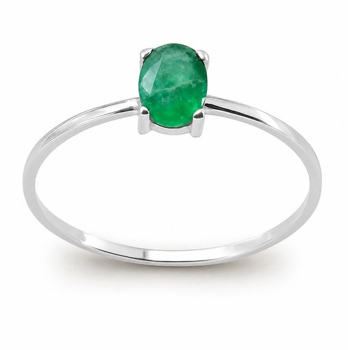 [5440/SEB] SORTIJA ESMERALDA OVAL DE 6x4MM 0.53 CT OB