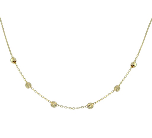 [9K0093] GARGANTILLA 2 PERLAS Y 3 CUADRADOS .9KILATES (copia)