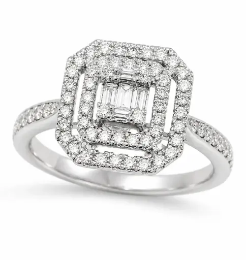[B4230/0.50] 0.50 CT TW WHITE GOLD DIAMOND RING.QUALITY SI.COLOR H
