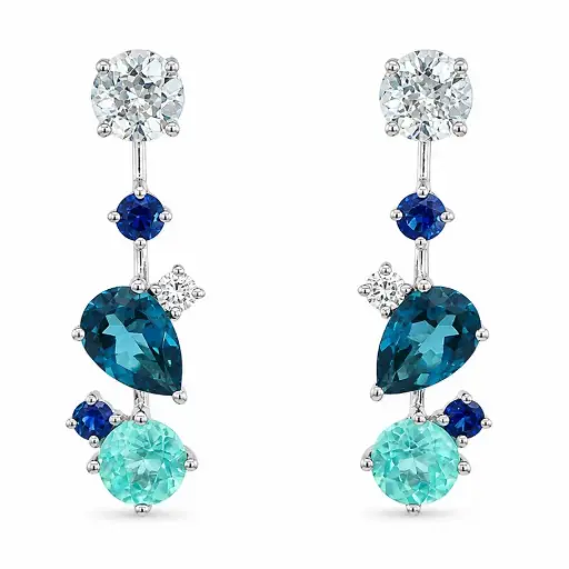 [B4245/0.12] DIAMOND AND NATURAL STONES .DIAMONDS: 2RD SI H 0.07 DI 2 RD SO H 0.05