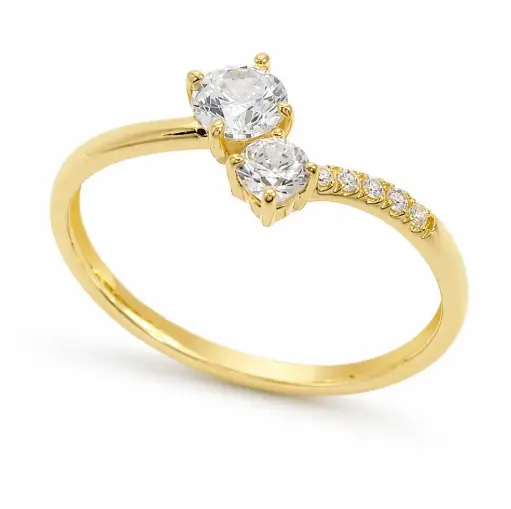 [00233] 4 AND 3MM ROUND CZ RING