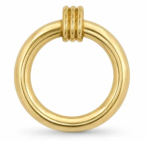 [9K00240] 24MM ROUND PENDANT.9 KARAT GOLD 