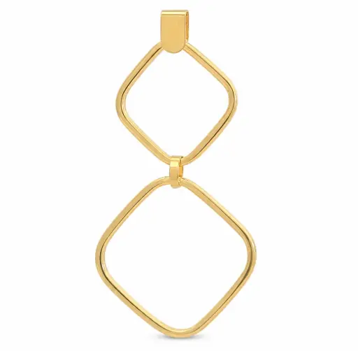 [00266C] COLGANTE FORMA LISO DOBLE 39x19MM  