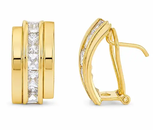 [3606O] OMEGA BACK LADY EARRINGS
