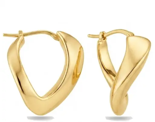 [9K00275] ARO ABIERTO RETORCIDO.20x20x8MM 9KILATES
