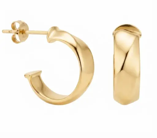 [9K00268] ARO ABIERTO RETORCIDO.15x15x6MM. PRESION  9KILATES