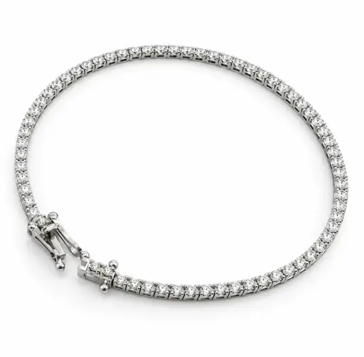[B4256B/1.00] PULSERA RIVIERE DE BRILLANTES.18CM DI 80RD SI H 1.00 CT TW.ORO BLANCO