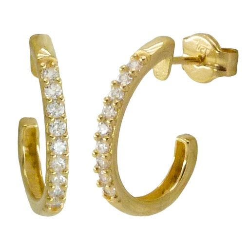 [4987CZ] PEND. ARO 13MM PIEDRAS  PRESION