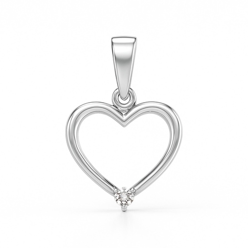 [B4114/0.02] COLGANTE CORAZÓN 10x9MM BRILLANTE DE 0.02 CT H-SI.