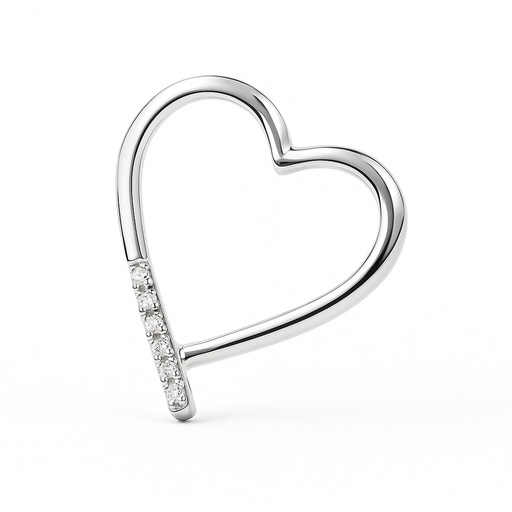 [B4146/0.015] COLGANTE CORAZÓN 12x14MM 3 BRILLANTES 0.015 CT TW H-SI