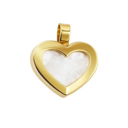 [4631] 8MM MOTHER OF PEARL HEART PENDANT.