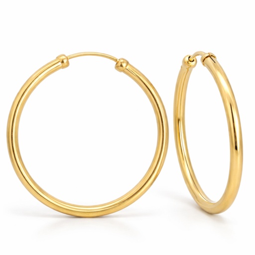 [9045] 45x2MM ROUND TUBE EARRINGS