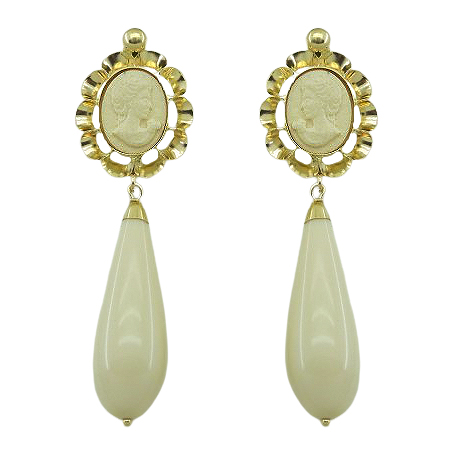 [7381M] PENDIENTES ARQUILLO 10x8MM COLOR MARFIL .47MM.CATALAN