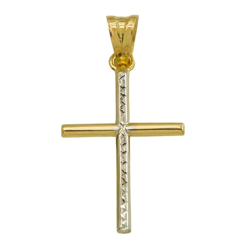 [5067] CRUZ SIN CRISTO 27x17MM.BICOLOR