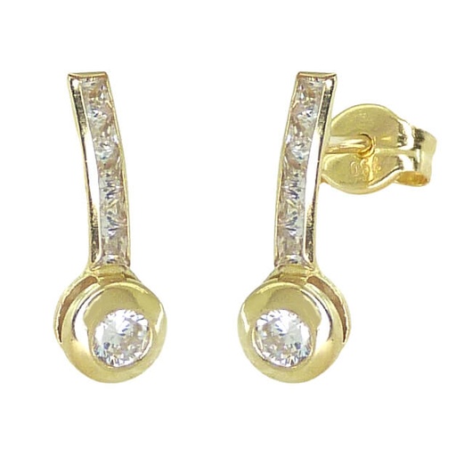 [5628] 3MM CZ PUSHBACK EARRINGS.