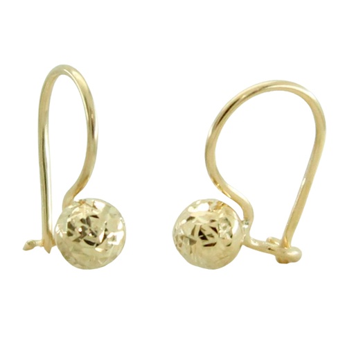 [5777] 5MM BALL EARRINGS.FISHOOK EARWIRE.