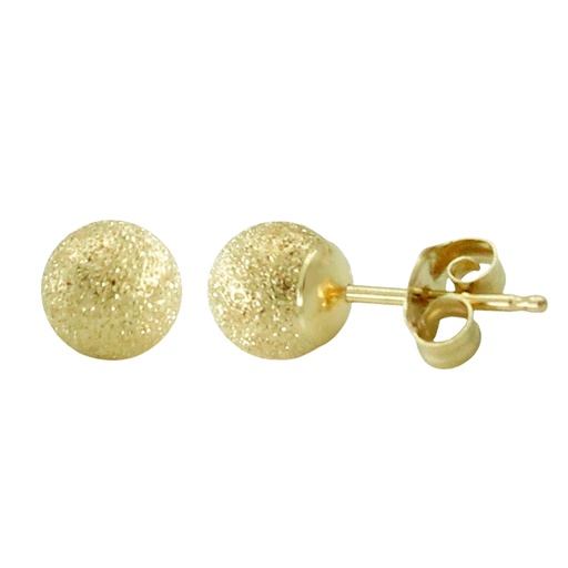 [5830] 5MM CARVED BALL STUD EARRINGS.