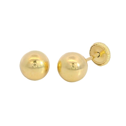 [6173] PENDIENTES BOLA LISA 4MM .TORNILLO.