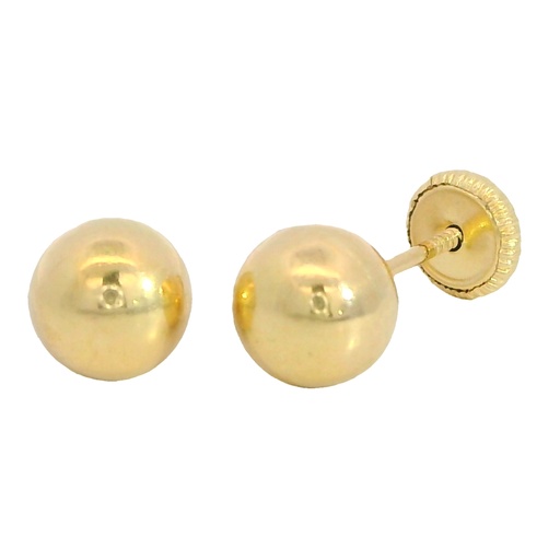 [6342] PENDIENTES BOLA LISA 7MM.TORNILLO