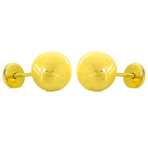 [6342] PENDIENTES BOLA LISA 7MM.TORNILLO