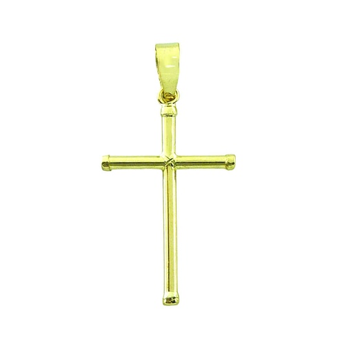 [1280] 21x13x1.5MM ROUND TUBE CROSS PENDANT.