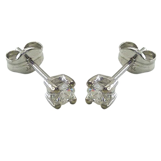 [B4163/32B] 3'5MM  DIAMOND STUD EARRINGS.I-SI 0.32 CT TW.