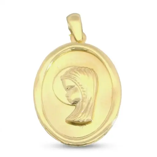 [4938] 18MM OVAL VIRGIN MEDAL.