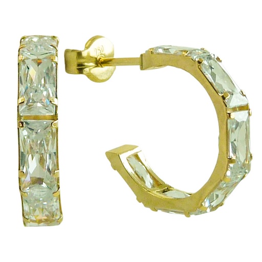 [4961] MEDIOS AROS CIRCONITAS BAGUETTE. 13x3MM