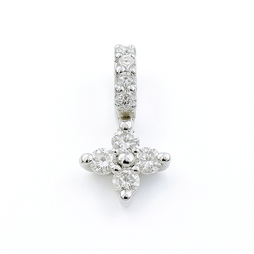 [B4166/CB] COLGANTE CUAJO 3 BRILLANTES  1.5MM Y  3 BRILLANTES 1MM H-SI 0.02CT.