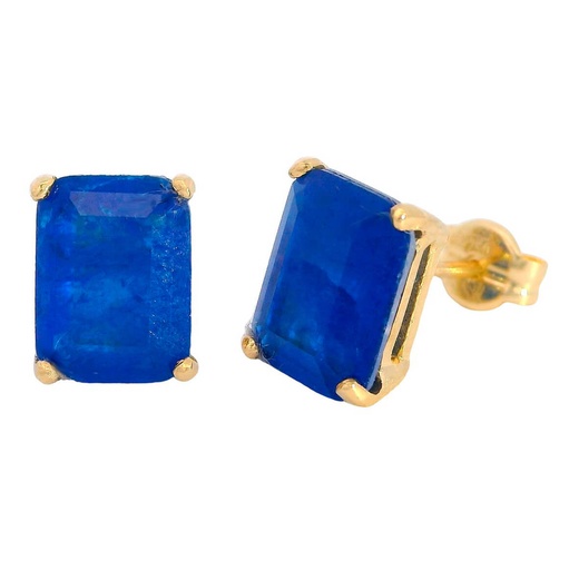 [5468Z] 8X6MM SHAPPIRE COLOR QUARTZ EARRINGS.