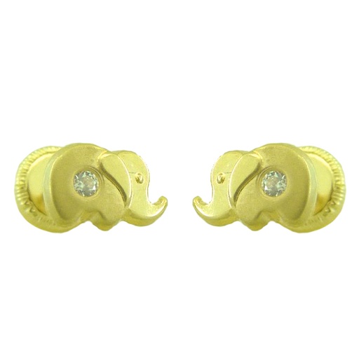 [9761] 7MM ELEPHANT STUD EARRINGS.SCREW BACK.