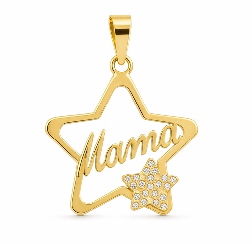 [5041] COLGANTE ESTRELLA MAMA 24MM CON CIRCONITA