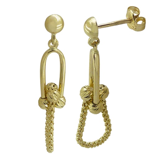 [5348] 30MM LINK DANGLING EARRINGS.PUSHBACK.
