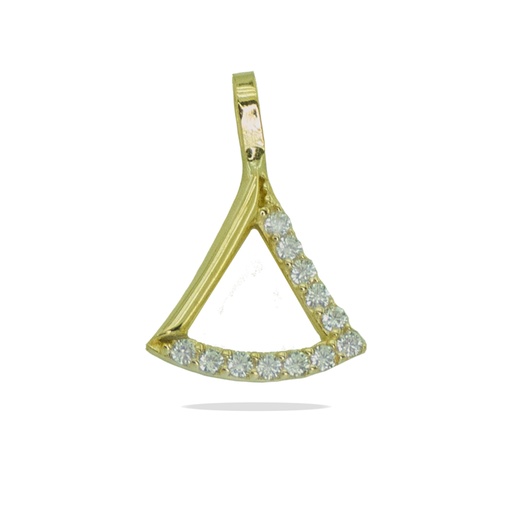 [3794/C] 10x9MM TRIANGLE PENDANT WITH CZ.