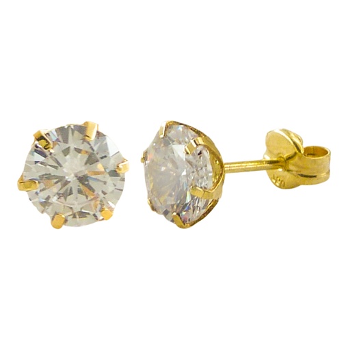 [4611] PENDIENTES GARRA CIRCONITAS DE 6MM.