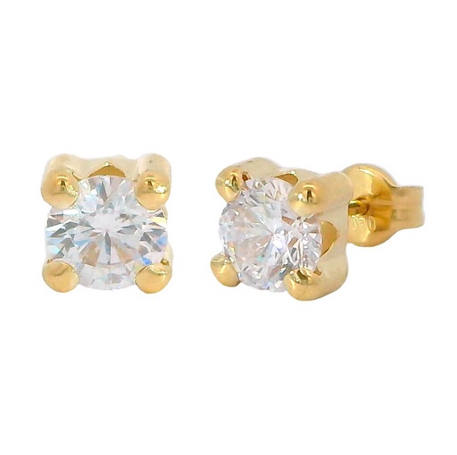 [2363] 5MM CZ CLAW STUD EARRINGS.