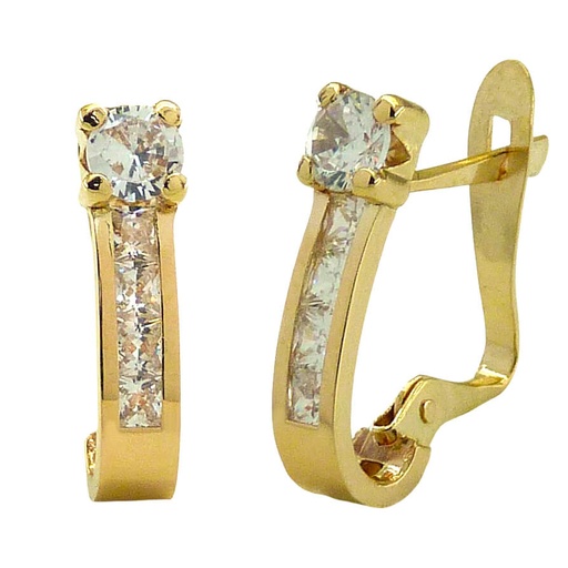 [5601] PENDIENTES GARRA CIRCONITAS CATALAN.20x4MM.