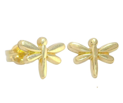 [5466] 7x5MM DRAGONFLY STUD EARRINGS.