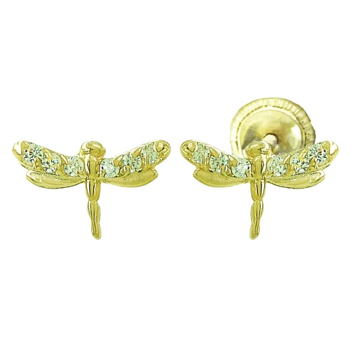 [5617] 9MM DRAGONFLY  STUD EARRINGS.SCREW BACK