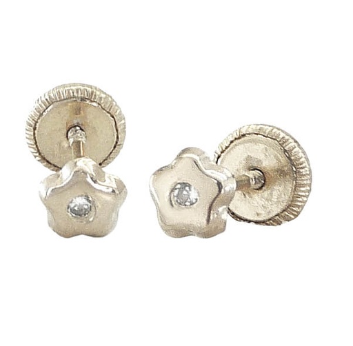 [8415B] 3MM FLOWER STUD EARRINGS.
