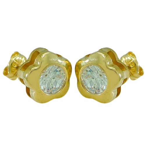 [3904] 5MM FLOWER STUD EARRINGS.