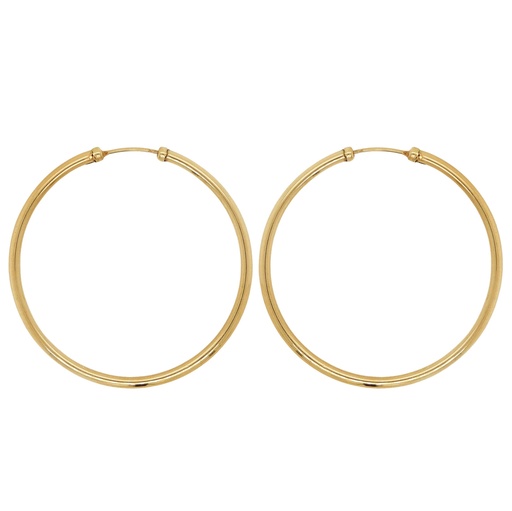 [9045] 45x2MM ROUND TUBE EARRINGS